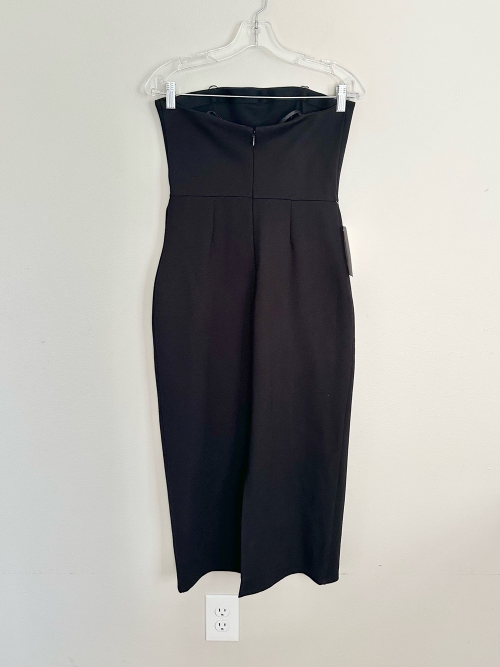 NWT Staud Brooke Beaded Floral Strapless Midi Dress Black Gold M Formal Evening - Picture 4 of 10
